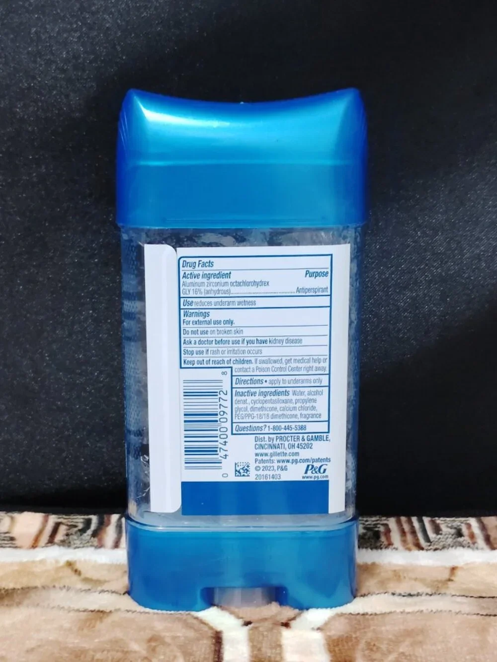 Gillette ClearShield Cool Wave 72hr Sweat Protection Clear Gel 3.8 OZ